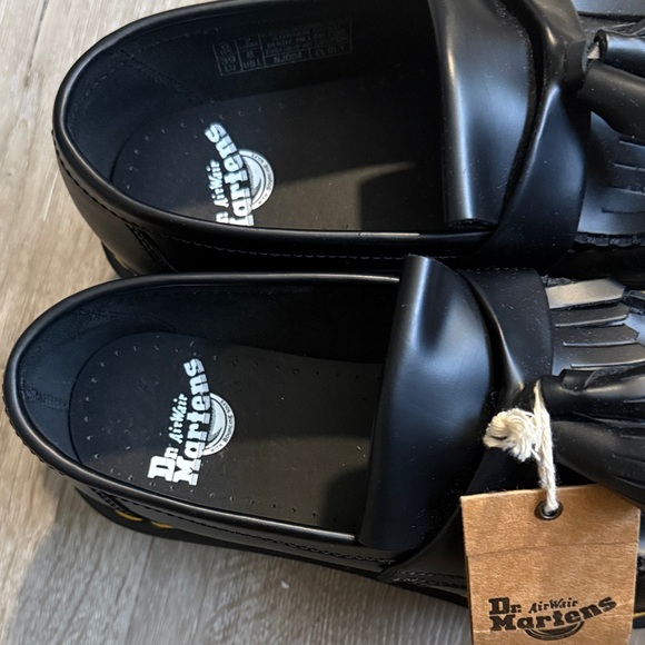 Dr. Martens Black Platform Kiltie Tassel Loafers (Adrian Quad) - Picture 3 of 5